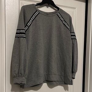 Hannah Gray Sweatshirt with Trim